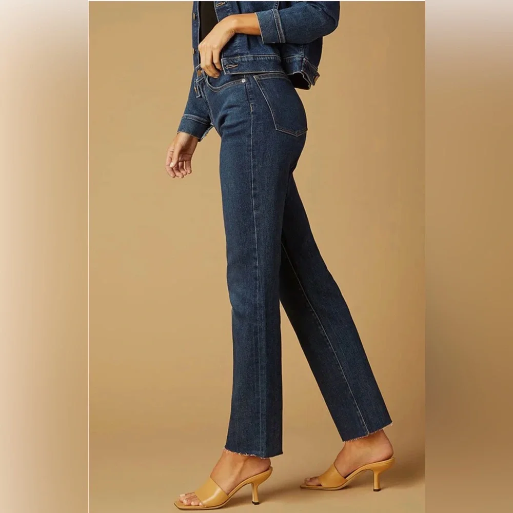 DL1961 Patti Straight High Rise Vintage Ankle Jeans in Dark Blue‎ Size 28